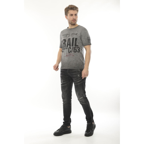 FRC 0630 Regular fit flamlı (Gri) FRC 0630 Regular fit flamlı (Gri)